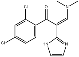(2Z)-1-(2,4-Dichlorophenyl)-3-(dimethylamino)-2-(1H-imidazol-2-yl)-2-propen-1-one 구조식 이미지