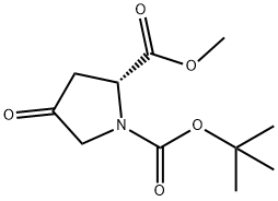 1-tert-Butyl 2-methyl (2R)-4-oxopyrrolidine-1,2-dicarboxylate 구조식 이미지