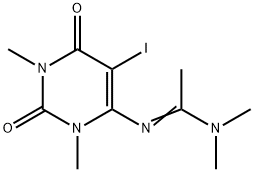 N,N-Dimethyl-N'-(1,2,3,6-tetrahydro-5-iodo-1,3-dimethyl-2,6-dioxo-4-pyrimidinyl) ethanimidamide Structure