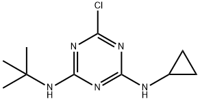 2-(tert-부틸아미노)-4-클로로-6-사이클로프로필아미노-1,3,5-트리아진 구조식 이미지