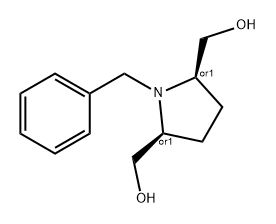 ((2R,5S)-1-벤질피롤리딘-2,5-디일)디메탄올 구조식 이미지