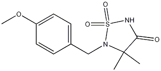 5-(4-METHOXY-BENZYL)-4,4-DIMETHYL-1,1-DIOXO-1L6-[1,2,5]THIADIAZOLIDIN-3-ONE 구조식 이미지