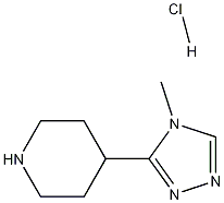 4-(4-Methyl-4H-1,2,4-triazol-3-yl)piperidine hydrochloride 구조식 이미지