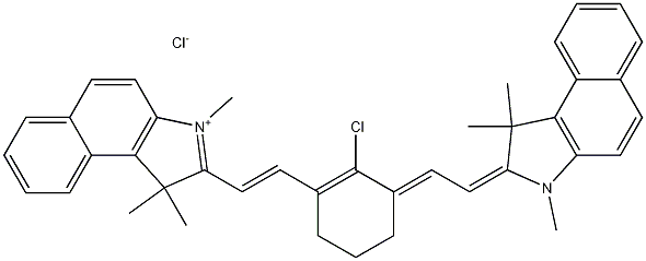 2-[2-[2-Chloro-3-[2-(1,3-dihydro-1,1,3-trimethyl-2H-benz[e]indol-2-ylidene)ethylidene]-1-cyclohexen-1-yl]ethenyl]-1,1,3-trimethyl-1H-benz[e]indolium chloride Structure