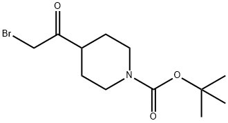 2-бром-1-(1-Boc-пиперидин-4-ил)этанон структурированное изображение