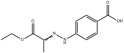 4-(2-(1-ethoxy-1-oxopropan-2-ylidene)hydrazinyl)benzoic acid 구조식 이미지
