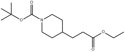 tert-부틸4-(3-에톡시-3-옥소프로필)피페리딘-1-카르복실레이트 구조식 이미지
