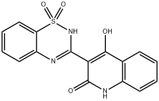 3-(1,1-Dioxido-2H-1,2,4-benzothiadiazin-3-yl)-4-hydroxy-2(1H)-quinolinone Structure