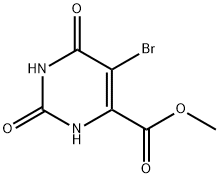 메틸5-브로모-2,6-디옥소-1,2,3,6-테트라히드로피리미딘-4-카르복실레이트 구조식 이미지