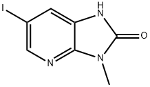 1,3-Dihydro-6-iodo-3-methyl-2H-imidazo[4,5-b]pyridin-2-one 구조식 이미지