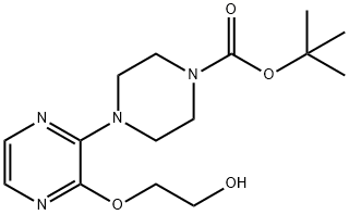 4-[3-(2-Hydroxyethoxy)-2-pyrazinyl]-1-piperazinecarboxylic acid 1,1-dimethylethyl ester Structure