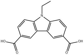 9-ethyl-9H-carbazole-3,6-dicarboxylic acid 구조식 이미지