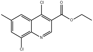 4,8-Dichloro-6-methylquinoline-3-carboxylic acid ethyl ester Structure