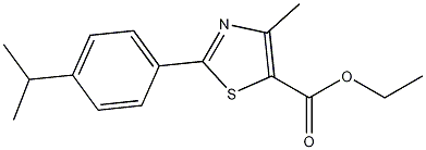 5-티아졸카르복실산,4-메틸-2-[4-(1-메틸에틸)페닐]-,에틸에스테르 구조식 이미지
