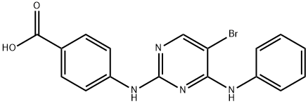 4-[[5-Bromo-4-(phenylamino)-2-pyrimidinyl]amino]benzoic acid Structure