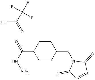 4-(Maleimidomethyl)cyclohexane-1-carboxyl-hydrazide, Trifluoroacetic Acid Structure