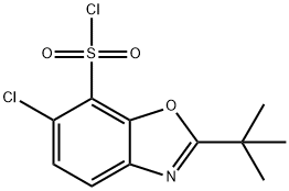 2-tert-Butyl-6-chlorobenzoxazole-7-sulfonyl chloride Structure