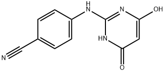 4-[(4,6-Dihydroxy-2-pyrimidinyl)amino]benzonitrile Structure