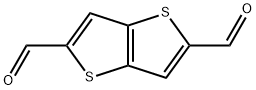Thieno[3,2-b]thiophene-2,5-dicarboxaldehyde 구조식 이미지
