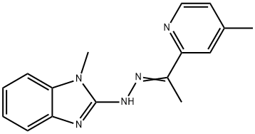 Ethanone, 1-(4-methyl-2-pyridinyl)-, 2-(1-methyl-1H-benzimidazol-2-yl)hydrazone Structure