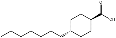 trans-4-Heptylcyclohexanecarboxylic acid Structure