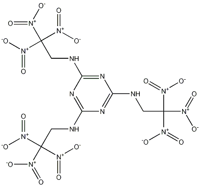 N,N',N''-tris(2,2,2-trinitroethyl)-1,3,5-triazine-2,4,6-triamine Structure