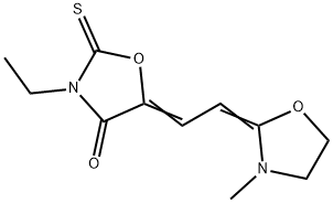 3-Ethyl-5-[2-(3-methyloxazolidin-2-ylidene)ethylidene]-2-thioxooxazolidin-4-one 구조식 이미지