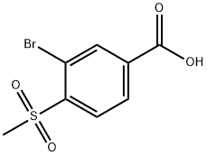 3-Bromo-4-(methylsulfonyl)benzoic Acid 구조식 이미지