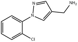 (1-(2-클로로페닐)-1H-피라졸-4-일)메탄아민 구조식 이미지