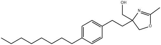 4,5-Dihydro-2-methyl-4-[2-(4-octylphenyl)ethyl]-4-oxazolemethanol Structure