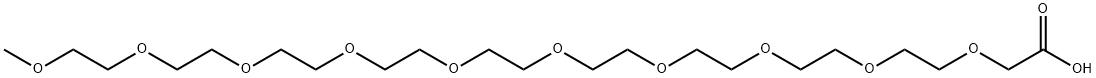 3,6,9,12,15,18,21,24,27,30-Decaoxahentriacontanoic acid 구조식 이미지