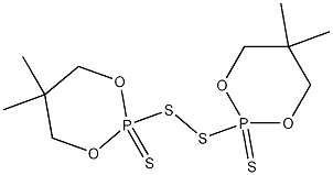Bis(5,5-dimethyl-2-thioxo-1,3,2-dioxaphosphorinan-2-yl)disulfide 구조식 이미지