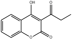 4-하이드록시-3-프로피오닐-2H-크로멘-2-온 구조식 이미지