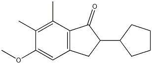 2-cyclopentyl-5-methoxy-6,7-dimethyl-2,3-dihydro-1H-inden-1-one 구조식 이미지