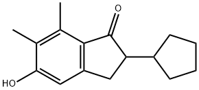 2-cyclopentyl-5-hydroxy-6,7-dimethyl-2,3-dihydro-1H-inden-1-one Structure