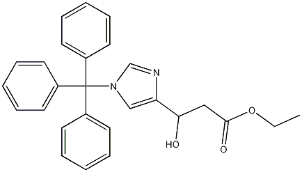 ethyl 3-hydroxy-3-(1-trityl-1H-imidazol-4-yl)propanoate 구조식 이미지