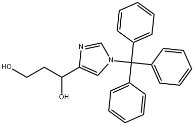 1-(1-trityl-1H-imidazol-4-yl)propane-1,3-diol 구조식 이미지