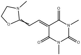 1,3-Dimethyl-5-[2-(3-methyloxazolidin-2-ylidene)ethylidene]pyrimidine-2,4,6-trione Structure