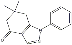 6,6-dimethyl-1-phenyl-6,7-dihydro-1H-indazol-4(5H)-one Structure