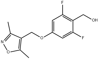 4-[(3,5-Dimethyl-4-isoxazolyl)methoxy]-2,6-difluorobenzenemethanol 구조식 이미지