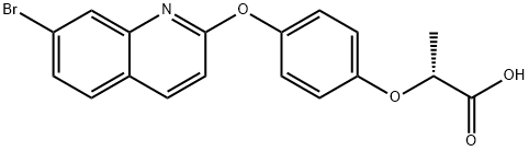 (2R)-2-[4-[(7-Bromoquinolin-2-yl)oxy]phenoxy]propanoic acid Structure