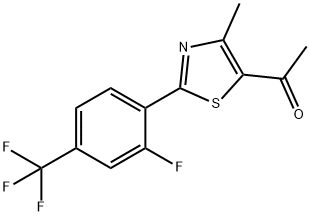 1-[2-[2-Fluoro-4-(trifluoromethyl)phenyl]-4-methyl-5-thiazolyl]ethanone Structure