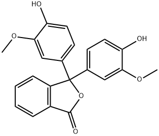 1(3H)-Isobenzofuranone,3,3-bis(4-hydroxy-3- methoxyphenyl)- 구조식 이미지