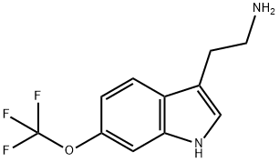 2-(6-(트리플루오로메톡시)-1H-인돌-3-일)에탄아민염산염 구조식 이미지