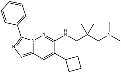 N3-(7-Cyclobutyl-3-phenyl-1,2,4-triazolo[4,3-b]pyridazin-6-yl)-N1,N1,2,2-tetramethyl-1,3-propanediamine 구조식 이미지