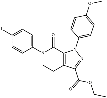 1-(4-Methoxyphenyl)-6-(4-iodophenyl)-7-oxo-4,5,6,7-tetrahydro-1H-pyrazolo[3,4-c]pyridine-3-carboxylic acid ethyl ester Structure