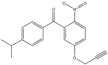 (4-이소프로필페닐)(2-니트로-5-(프로프-2-이닐옥시)페닐)메탄온 구조식 이미지
