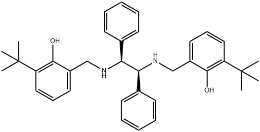 2,2'-[[(1S,2S)-1,2-Diphenyl-1,2-ethanediyl]bis(iminomethylene)]bis[6-(1,1-dimethylethyl)phenol] Structure