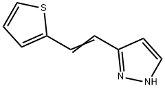 (E)-5-(2-(thiophen-2-yl)vinyl)-1H-pyrazole 구조식 이미지