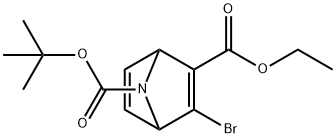 (1S,4R)-7-tert-butyl 2-ethyl 3-bromo-7-azabicyclo[2.2.1]hepta-2,5-diene-2,7-dicarboxylate 구조식 이미지